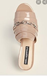 Karl Lagerfeld Haley open toe block heels Mules
